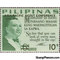 Philippines 1972 1965 Quirino Credo overprinted and surcharged 10s on 6s-Stamps-Philippines-Mint-StampPhenom