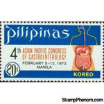 Philippines 1972 4th Asian Pacific Congress of Gastroenterology, 20s-Stamps-Philippines-Mint-StampPhenom