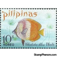 Philippines 1972 Klein's Butterflyfish (Chaetodon kleini)-Stamps-Philippines-Mint-StampPhenom