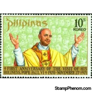 Philippines 1972 Pope Paul VI (1897-1978), 10s-Stamps-Philippines-StampPhenom