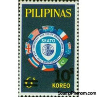 Philippines 1972 SEATO Emblem, flags of the allied countries-Stamps-Philippines-StampPhenom