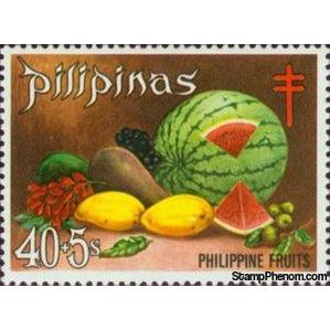 Philippines 1972 Susong-kalabao, avocado, duhat, watermelon, guava-Stamps-Philippines-Mint-StampPhenom