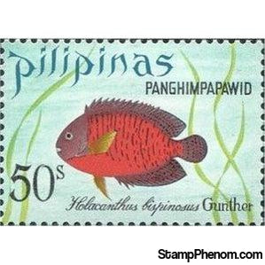 Philippines 1972 Twospined Angelfish (Holacanthus bispinosus)-Stamps-Philippines-StampPhenom