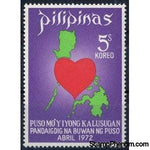 Philippines 1972 World Heart Month 1972, 5s-Stamps-Philippines-StampPhenom