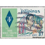 Philippines 1973 Theatre scene & iTi-badge, 10s-Stamps-Philippines-StampPhenom