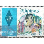 Philippines 1973 Theatre scene & iTi-badge, 5s-Stamps-Philippines-StampPhenom