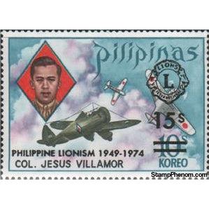 Philippines 1974 1973 Col. Jesus Villamor surcharged 15s on 40s-Stamps-Philippines-StampPhenom