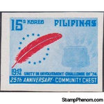 Philippines 1974 25th Anniversary Community Chest of the Philippines, 15s, Imperforate-Stamps-Philippines-StampPhenom