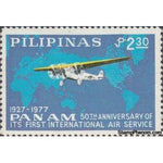 Philippines 1977 Fokker F VIIa over World map-Stamps-Philippines-Mint-StampPhenom