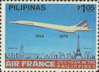 Philippines 1979 Air France, 25th Year in the Philippines-Stamps-Philippines-Mint-StampPhenom