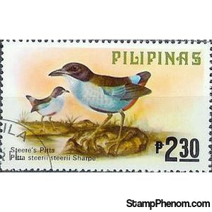 Philippines 1979 Azure-breasted Pitta (Pitta steerii)-Stamps-Philippines-Mint-StampPhenom