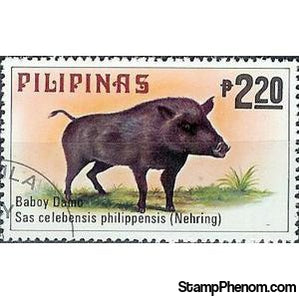 Philippines 1979 Celebes Warty Pig (Sus verrucosus celebensis)-Stamps-Philippines-Mint-StampPhenom