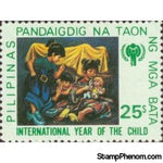 Philippines 1979 Children playing and IYC emblem - Painting by Rod Dayao-Stamps-Philippines-Mint-StampPhenom