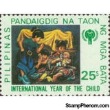 Philippines 1979 Children playing and IYC emblem - Painting by Rod Dayao-Stamps-Philippines-Mint-StampPhenom