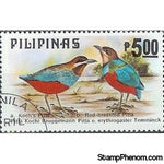 Philippines 1979 Whiskered Pitta (Pitta kochi), Red-bellied Pitta (Pitta eryt-Stamps-Philippines-Mint-StampPhenom