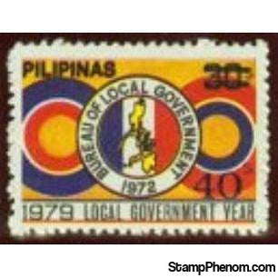 Philippines 1980 1979 Local Government Year surcharged-Stamps-Philippines-Mint-StampPhenom