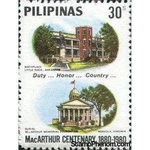 Philippines 1980 MacArthurâ€™s birthplace (Little Rock)-Stamps-Philippines-Mint-StampPhenom