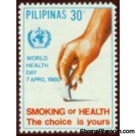 Philippines 1980 World Health Day (Anti-Smoking)-Stamps-Philippines-Mint-StampPhenom