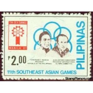 Philippines 1981 Pres. Marcos, Pres. Samaranch-Stamps-Philippines-Mint-StampPhenom