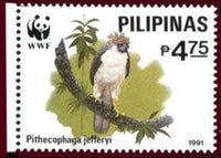 Philippines 1991 Philippine Eagle, Pithecophaga jefferyi-Stamps-Philippines-Mint-StampPhenom