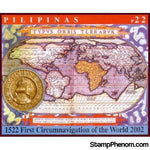 Philippines 2002 Map. First Circumnavigation of the World, 1522-Stamps-Philippines-Mint-StampPhenom