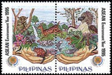 Philippines 1995 Anniv., 2p Pair, #a.-b. - Philippines 1995 Anniv., 2p Pair, #a.-b.