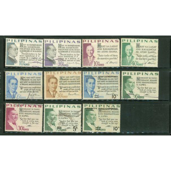 Philippines Famous People , 11 stamps