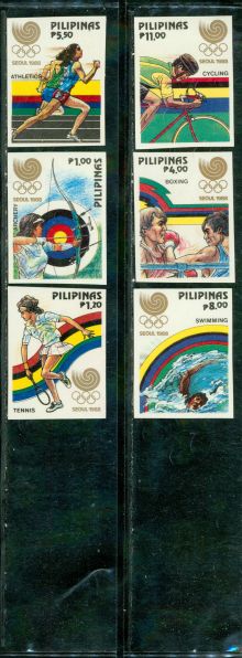 Philippines Olympics Imperf , 6 stamps