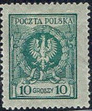 Poland 1924 Definitives - Eagle in Laurel Wreath-Stamps-Poland-StampPhenom