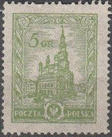 Poland 1925 - 1927 Definitives - Historical Buildings and Galleon-Stamps-Poland-StampPhenom