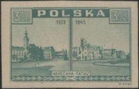 Poland 1945 Warsaw, before and after WW II-Stamps-Poland-StampPhenom