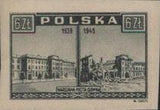 Poland 1945 Warsaw, before and after WW II-Stamps-Poland-StampPhenom