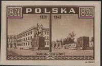 Poland 1945 Warsaw, before and after WW II-Stamps-Poland-StampPhenom