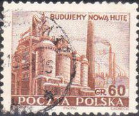 Poland 1951 Nowa Huta Steelworks-Stamps-Poland-StampPhenom