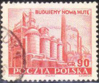 Poland 1951 Nowa Huta Steelworks-Stamps-Poland-StampPhenom