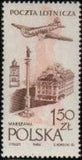 Poland 1957 - 1958 Airplane over Towns and Landscapes-Stamps-Poland-StampPhenom