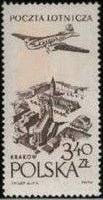 Poland 1957 - 1958 Airplane over Towns and Landscapes-Stamps-Poland-StampPhenom