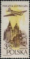 Poland 1957 - 1958 Airplane over Towns and Landscapes-Stamps-Poland-StampPhenom