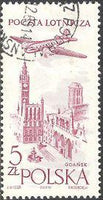 Poland 1957 - 1958 Airplane over Towns and Landscapes-Stamps-Poland-StampPhenom