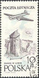 Poland 1957 - 1958 Airplane over Towns and Landscapes-Stamps-Poland-StampPhenom