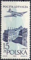 Poland 1957 - 1958 Airplane over Towns and Landscapes-Stamps-Poland-StampPhenom