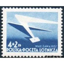 Poland 1957 Airmail - National Philatelic Exhibition in Warsaw