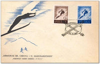 Poland 1957 Bronislaw Czech & Hanna Marusarzowna (Skiers) Death Anniversary-Stamps-Poland-StampPhenom