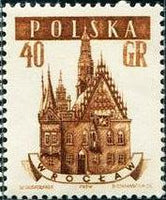 Poland 1958 Old Town Halls-Stamps-Poland-StampPhenom