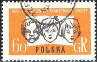 Poland 1961 The 15th Anniversary of UNICEF-Stamps-Poland-StampPhenom