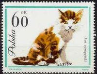 Poland 1964 Pet Cats-Stamps-Poland-StampPhenom