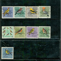 Poland Birds Lot 2 , 9 stamps