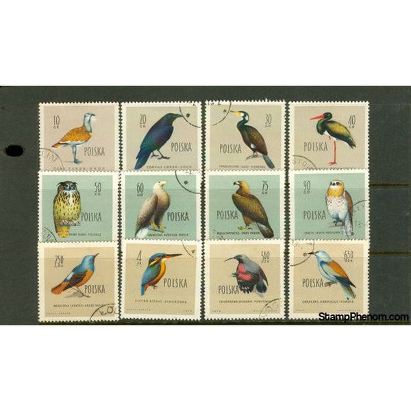 Poland Birds , 12 stamps