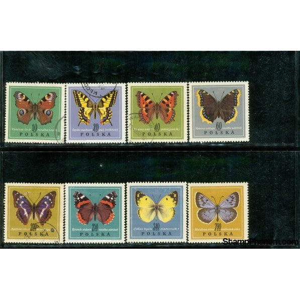 Poland Butterflies , 8 stamps