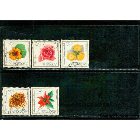 Poland Flowers Lot 4 , 5 stamps